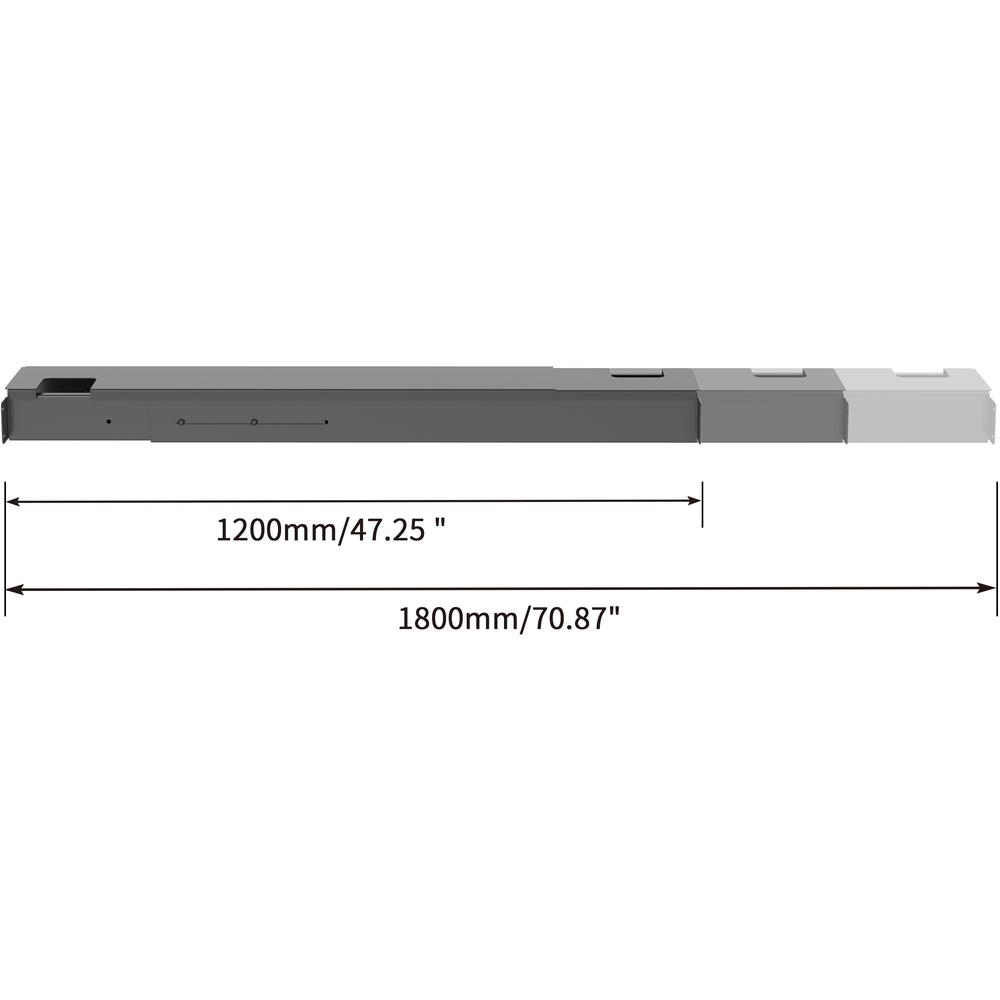 Lorell Beam & Cable Management Spines - Cable Management Spine - Black - 51.20" Length - Acrylonitrile Butadiene Styrene (ABS) - 3 / Set. Picture 3