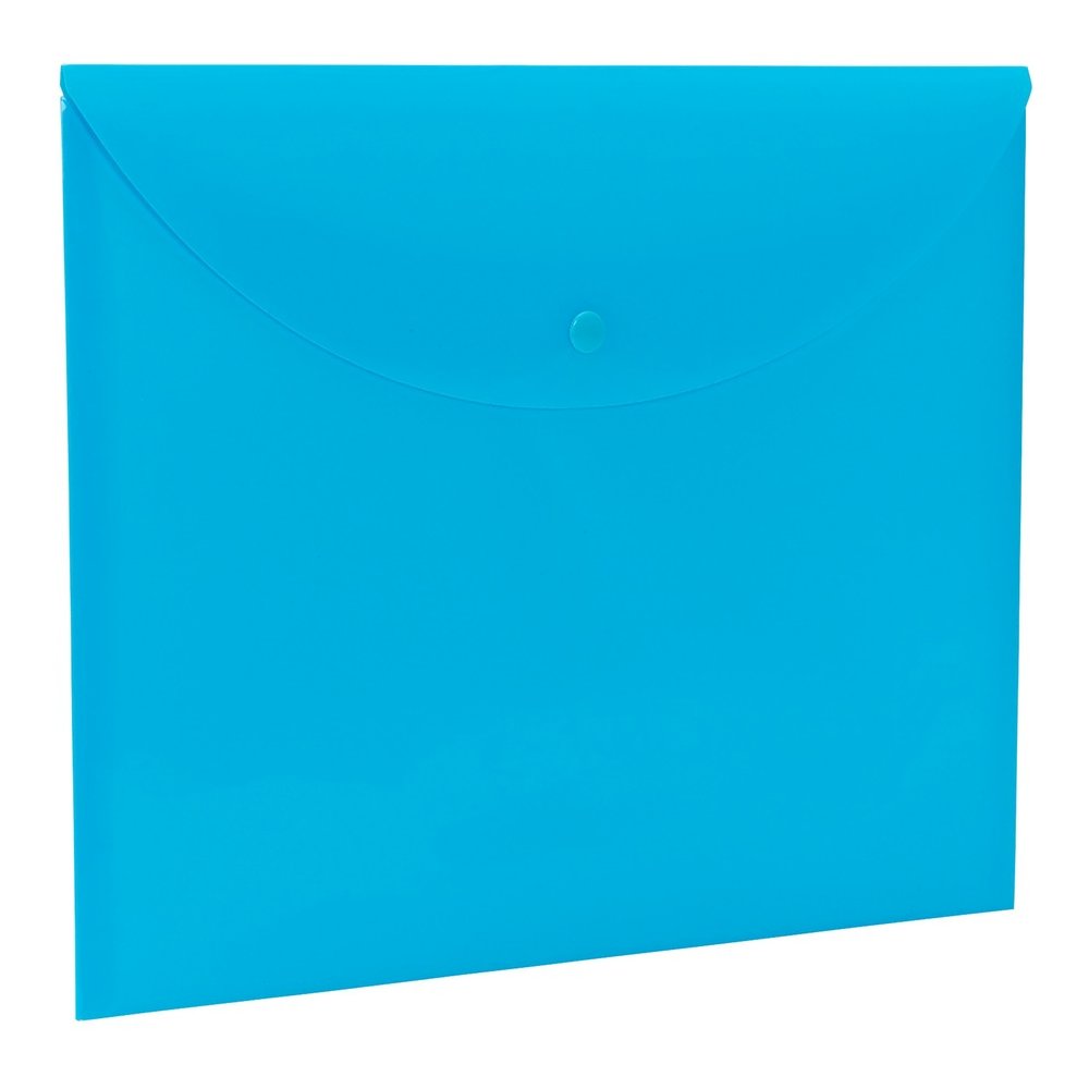 Smead Letter Filing Envelope - 8 1/2" x 11" - Teal - Closed On Top, Closed Sides, Water Resistant, Tear Resistant, Snap Closure, Durable, Compact - 10 / Box. Picture 2