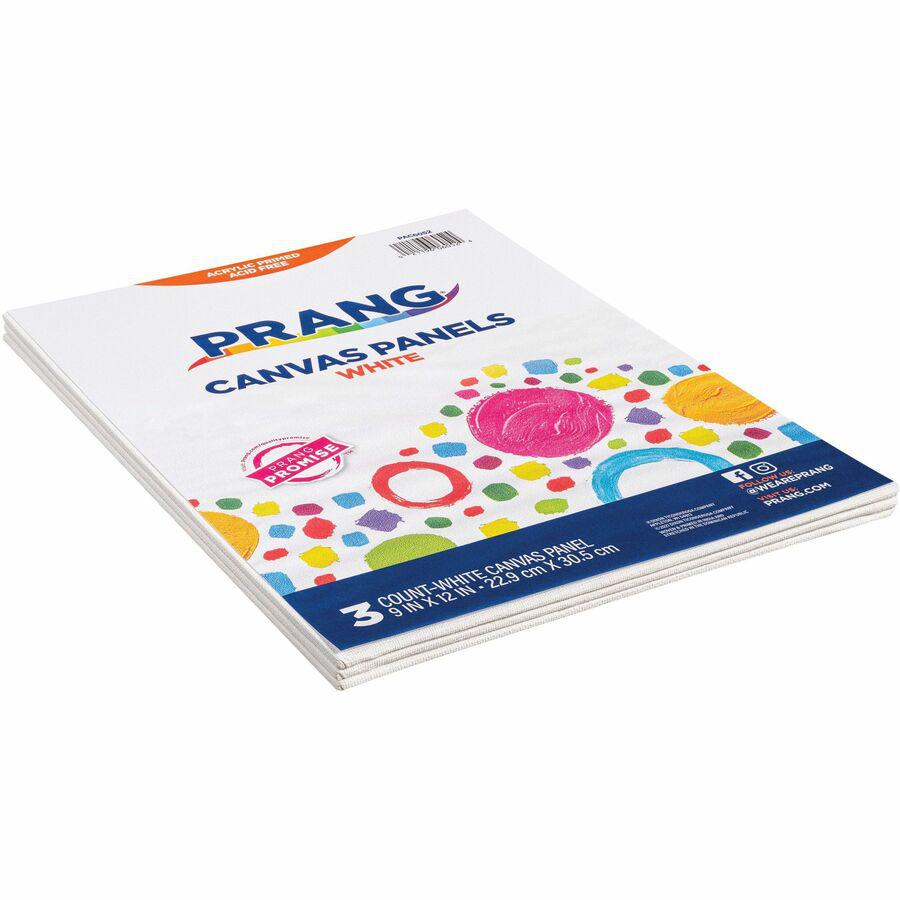 Prang Canvas Panels - Painting, Art - 3 Piece(s) x 9"Width x 125 milThickness x 12"Length - 3 / Pack - White - Acrylic. Picture 8