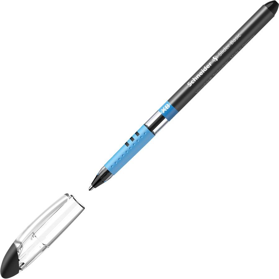 Schneider Slider Basic XB Ballpoint Pen Wallet - Black, Red, Blue, Light Green, Orange, Violet, Pink, Light Blue Ink - Transparent Rubberized, Black, Red, Blue, Light Green, Orange, Violet, Pink, Ligh. Picture 8