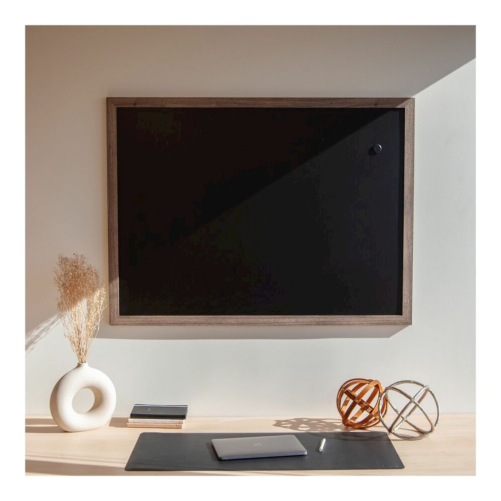 U Brands Magnetic Chalkboard - 48" (4 ft) Width x 36" (3 ft) Height - Decor Rustic Frame - Horizontal/Vertical - Magnetic, Durable - 1 Each. Picture 3