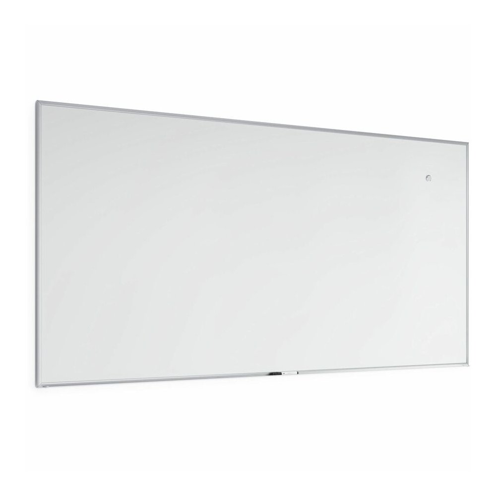 U Brands Magnetic Porcelain Steel Board - 96" (8 ft) Width x 47" (3.9 ft) Height - White Porcelain Steel Surface - White Aluminum Frame - Rectangle - Horizontal/Vertical - Magnetic - 1 Each. Picture 3