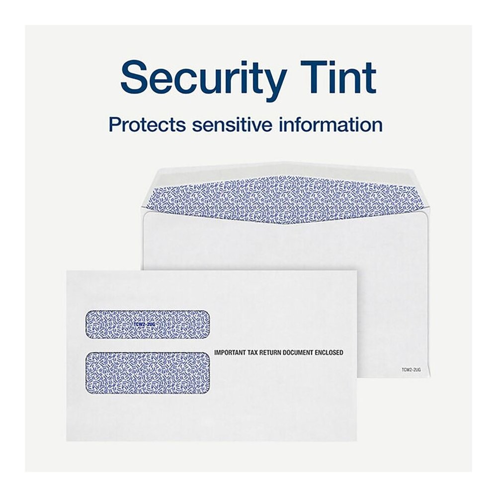 TOPS W-2 Continuous Tax Envelope - Document - 9 1/2" Width x 5 5/8" Length - Gummed - White - 24 / Pack. Picture 3