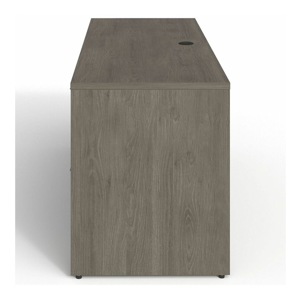 Lorell Prominence 2.0 Double-Pedestal Credenza - Rectangle - 29" Height x 66" Width x 24" Depth, 1" Thickness Top - Total Drawer(s): 2 - Double Pedestal on Left/Right Side - Band Edge - Material: Part. Picture 3
