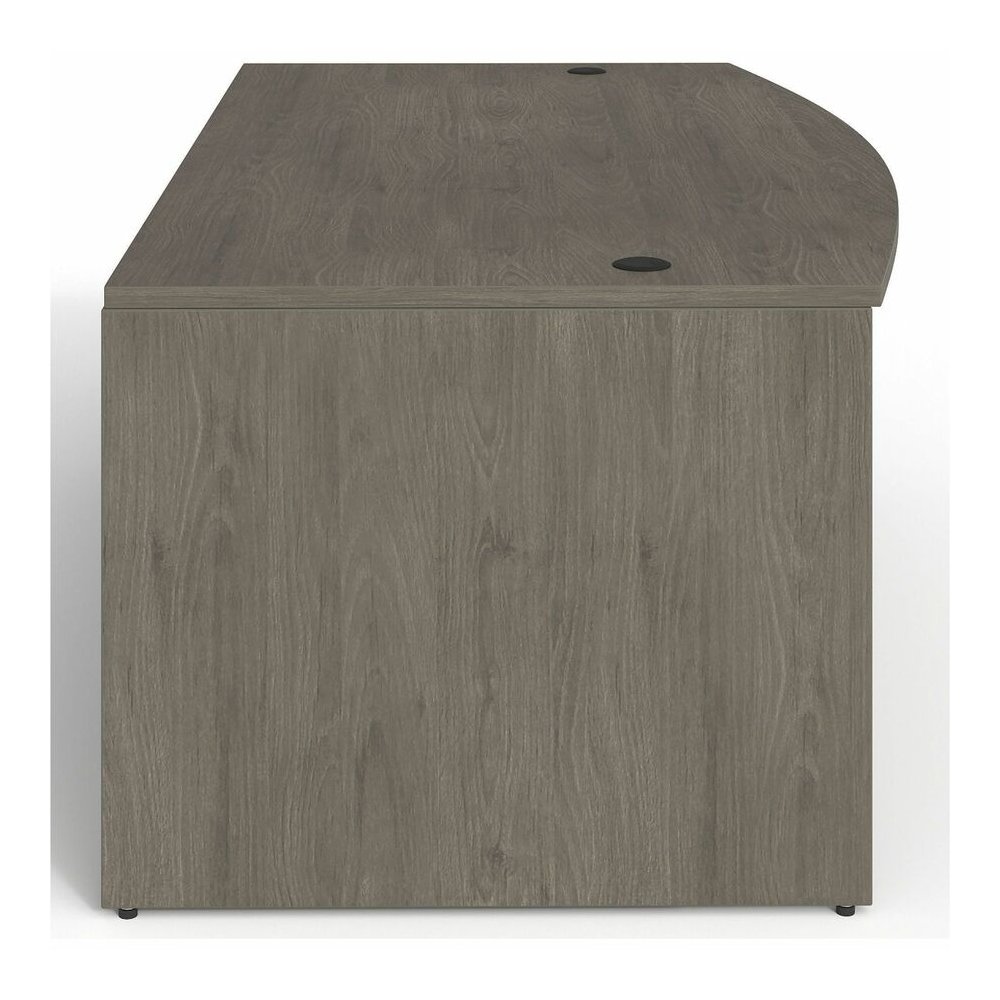Lorell Prominence 2.0 Bowfront Left-Pedestal Desk - Rectangle - 29" Height x 72" Width x 42" Depth, 1" Thickness Top - Total Drawer(s): 3 - Double Pedestal on Left Side - Band Edge - Material: Particl. Picture 5