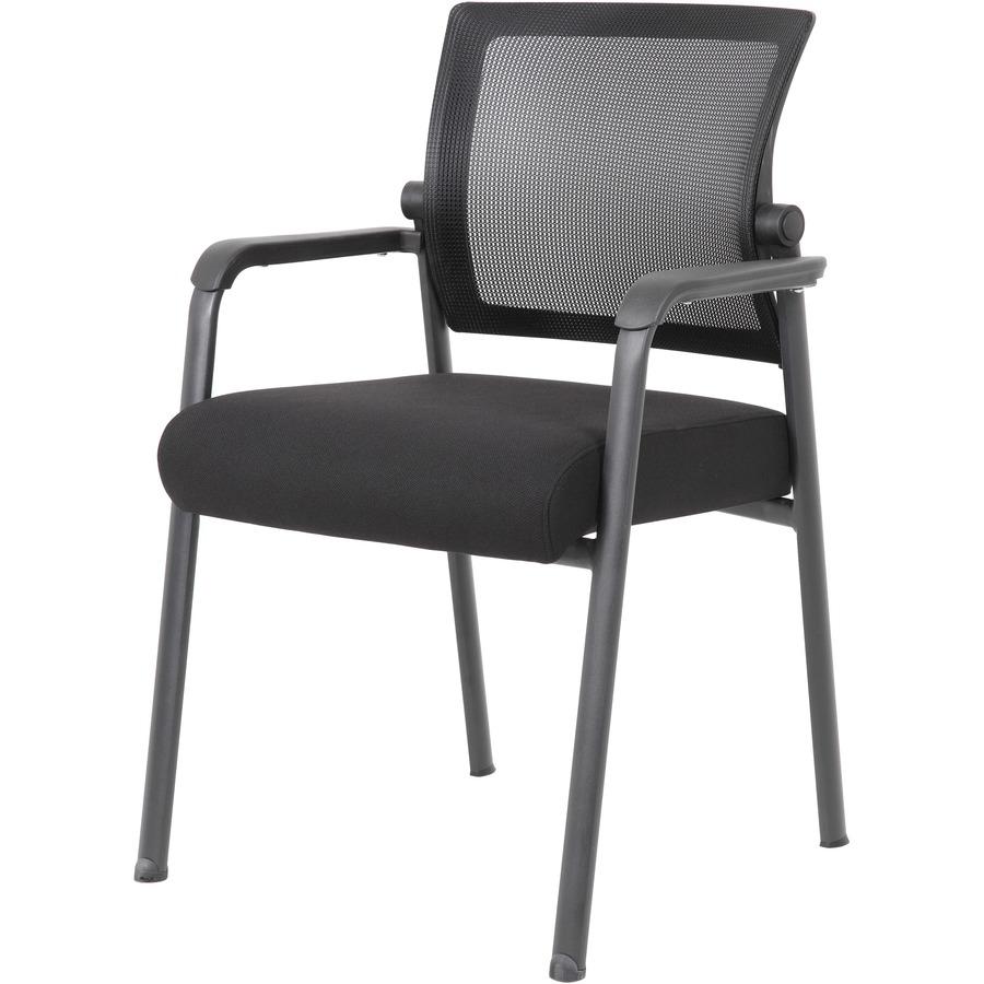 Boss Mesh 4-Legged Guest Chair - Black Seat Color - Black Back Color - Mesh Back Material - Tubular Steel Frame Material - Four-legged Base - 1 Carton. Picture 11