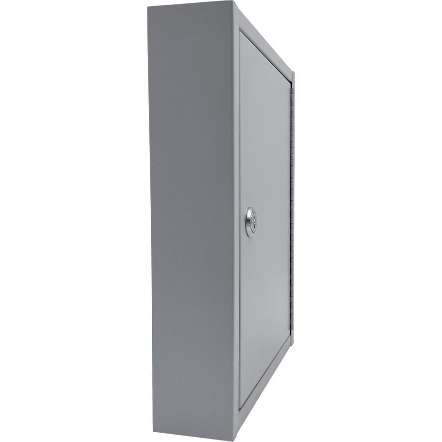 Huron Slotted Heavy-duty Key Cabinet - Keyhole Slot, Heavy Duty, Durable, Locking System - Gray - Steel. Picture 6