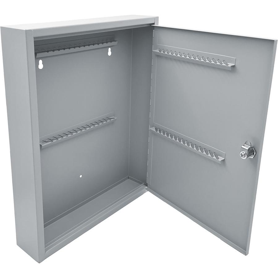 Huron Slotted Heavy-duty Key Cabinet - Keyhole Slot, Heavy Duty, Durable - Gray - Steel. Picture 3