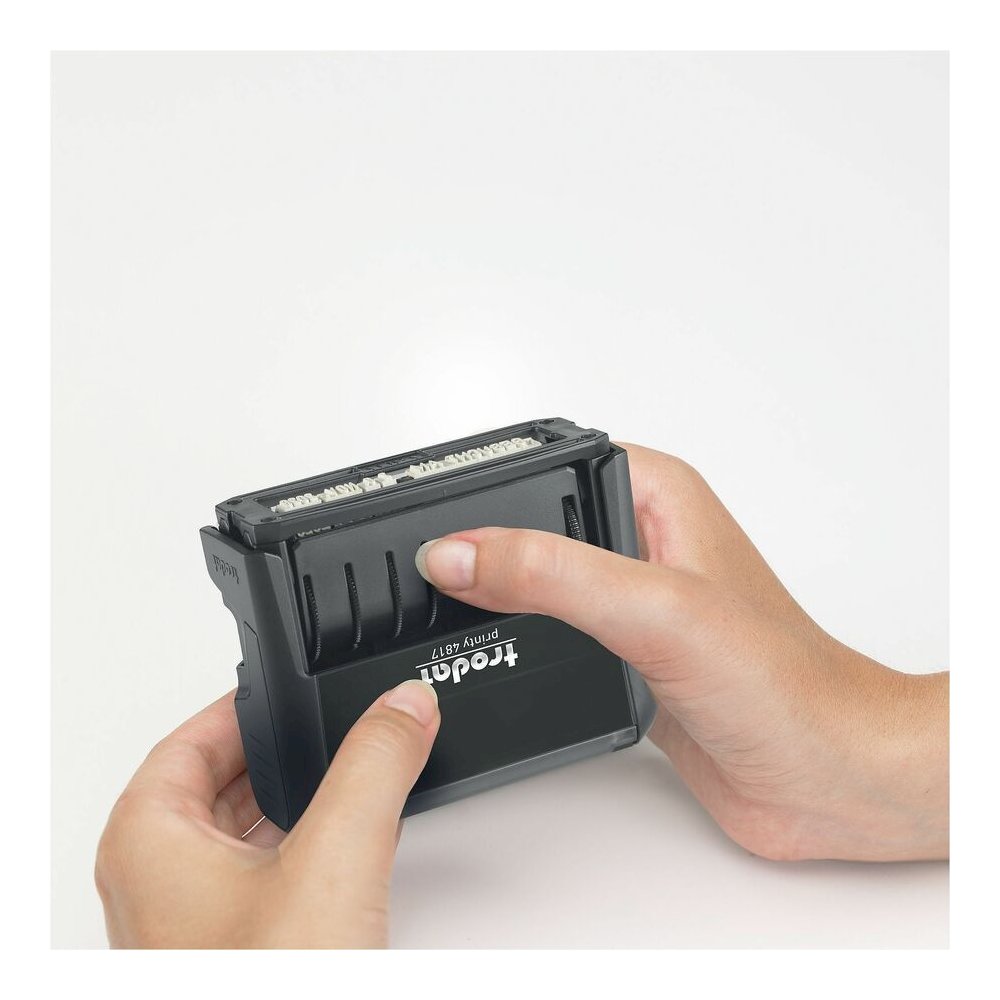 Trodat 12-Message Business Stamp - Message Stamp - ANSWERED, BACKORDERED, CANCELLED, BILLED, RECEIVED, CHARGED, CHECKED, DELIVERED, ENTERED, PAID, SHIPPED, ... - 0.37" Impression Width - 10000 Impress. Picture 6