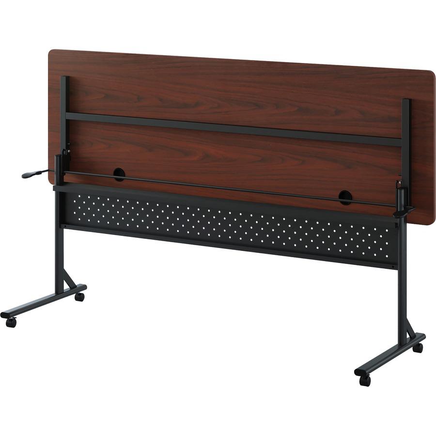 Lorell Shift 2.0 Flip and Nesting Mobile Table - Laminated Rectangle Top - 198 lb Capacity - 72" Table Top Length x 24" Table Top Width x 1" Table Top Thickness - 29.50" Height - Assembly Required - M. Picture 9
