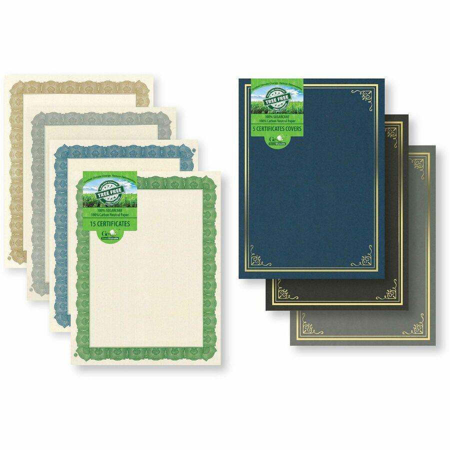 Geographics Silver Foil Award Certificates - 65 lb Basis Weight - 11" Width - Inkjet Compatible - Assorted, Silver - Foil - 15 / Pack. Picture 3