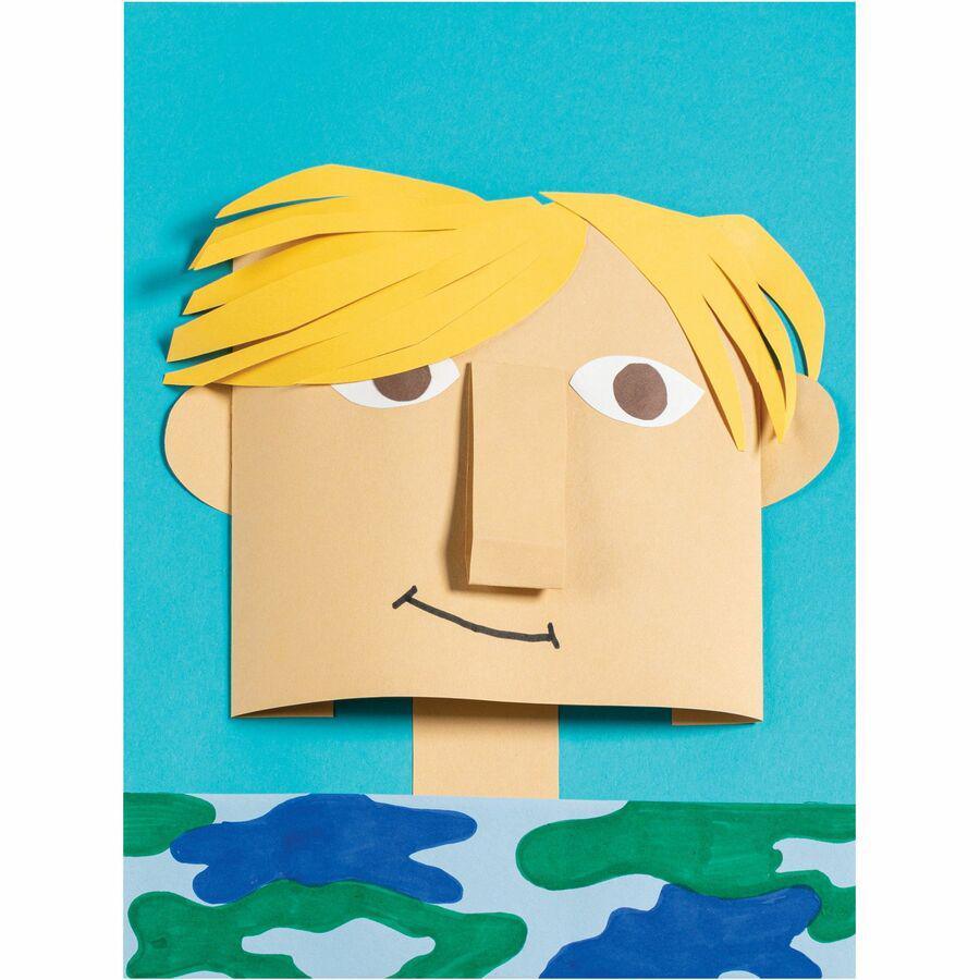 Tru-Ray Construction Paper - Art Project, Craft Project - 12" Width x 18" Length - 76 lb Basis Weight - Almond - Fiber, Sulphite - 50 / Pack. Picture 3