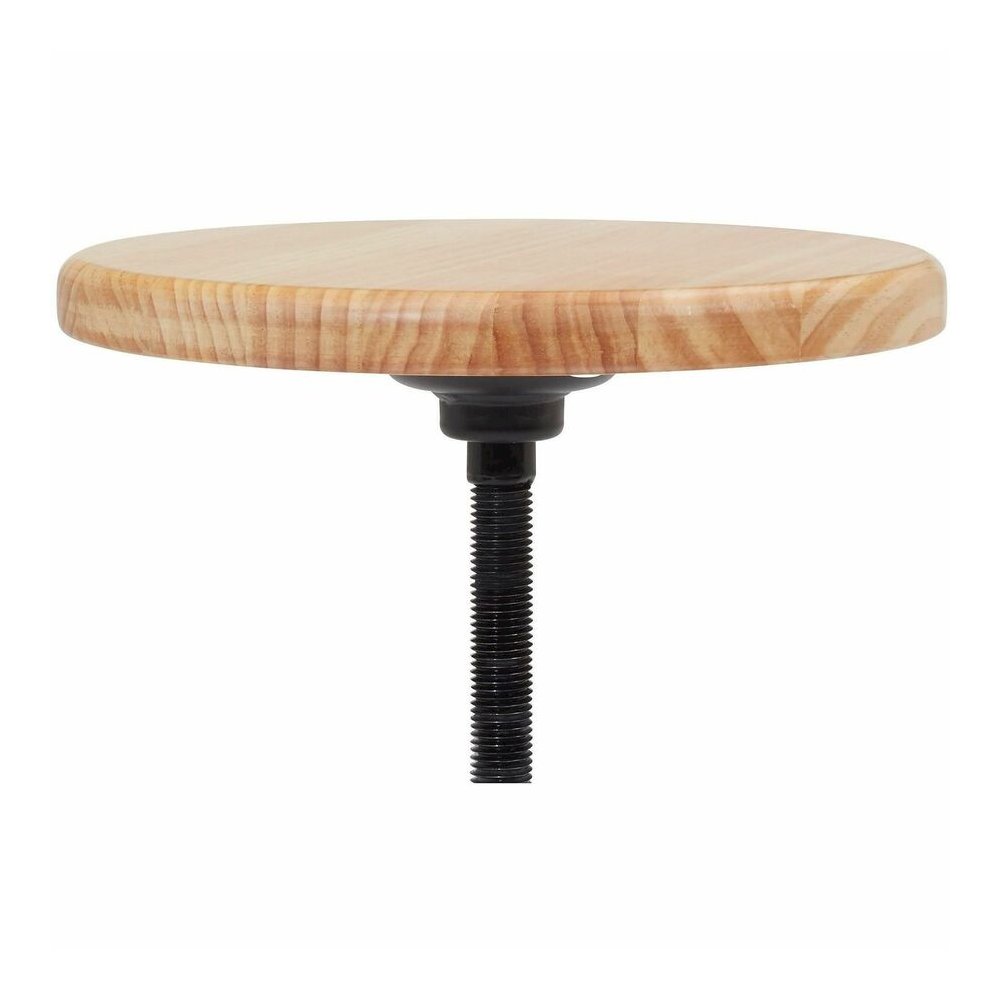 National Public Seating 6800 Series Stools - Solid Hardwood Seat Material - Gray Frame Color - Steel Frame Material - Curved Leg Base - Wood, Gray - 1 Each. Picture 4