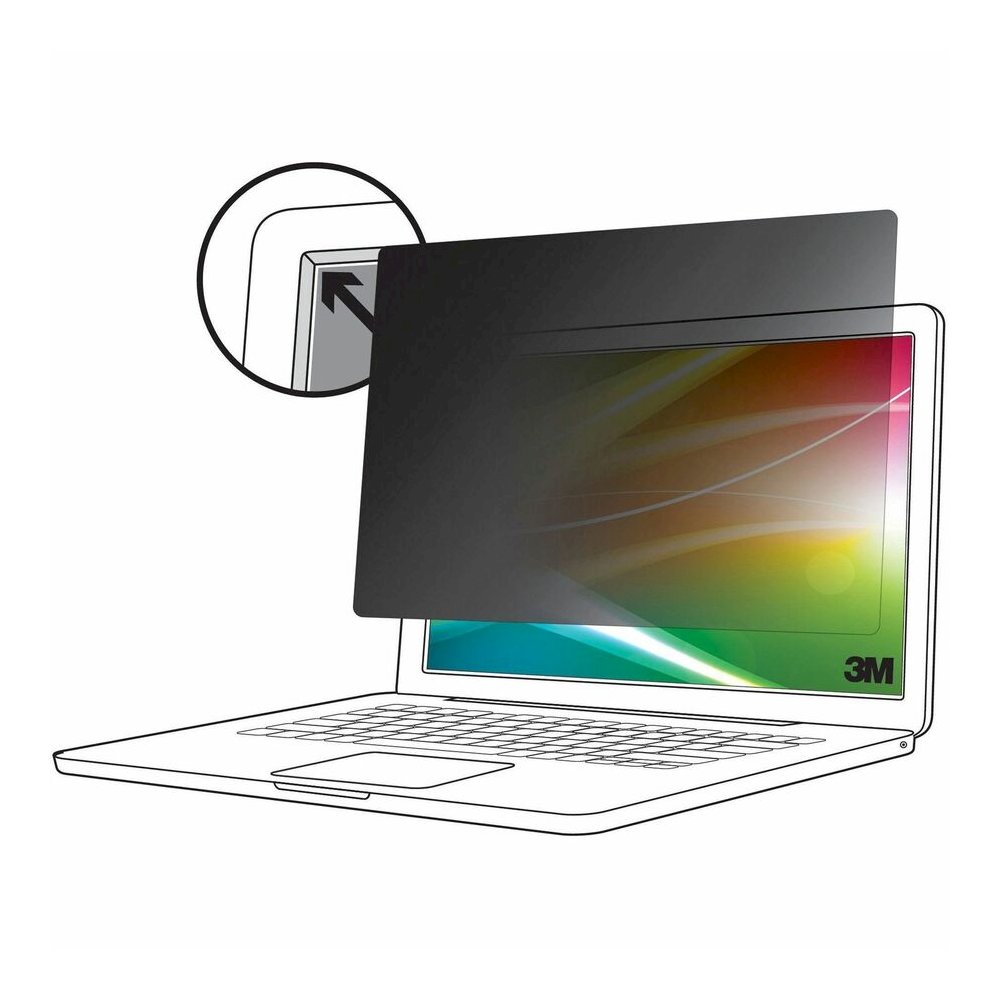 3M Bright Screen Privacy Filter for 14in Laptop, 16:9, BP140W9B Black, Matte - For 14" Widescreen LCD 2 in 1 Notebook - 16:9 - Scratch Resistant, Fingerprint Resistant - Anti-glare - 1 Each. Picture 2