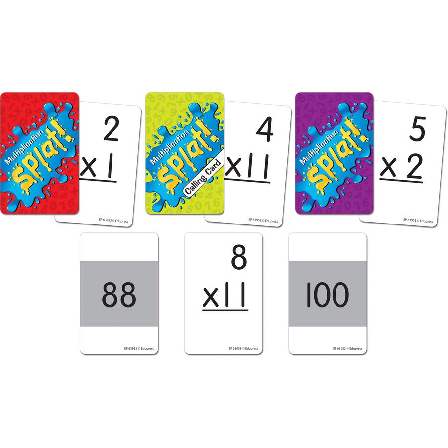 Teacher Created Resources Math Splat Multiplication - 225 Card(s) - Learning - Educational - 1 Each. Picture 5