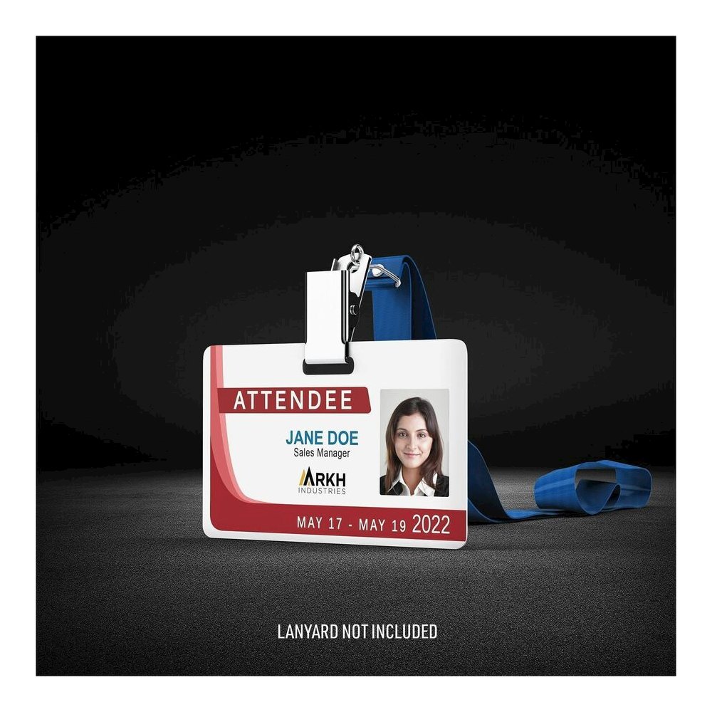 Avery&reg; Name Badge - Print/Message - "Landscape - 2.1" Width x 3.4" Height - Rectangular Shape - Double Sided - Durable, Hand Writable, Printable, Water Resistant, Chemical Resistant, Abrasion Resi. Picture 5