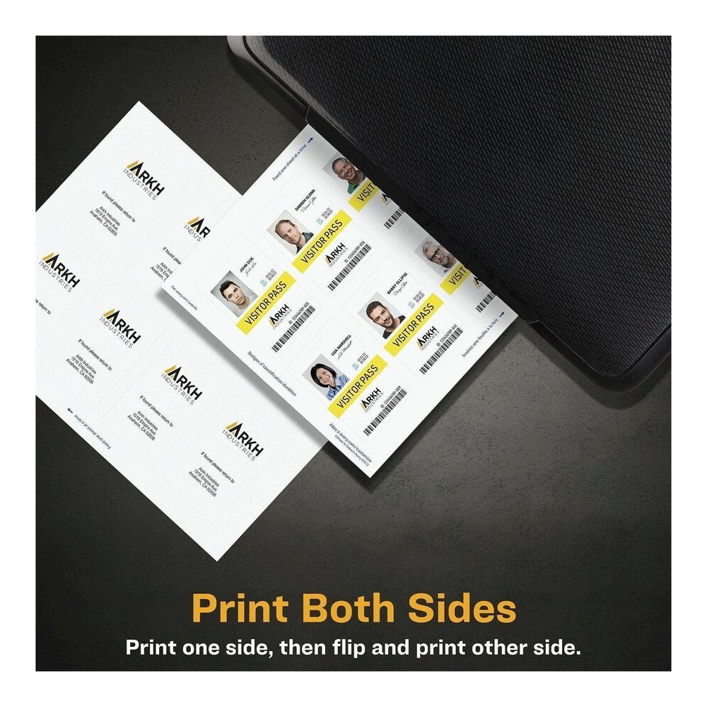 Avery&reg; Name Badge - Print/Message - "Vertical, Portrait - 2.1" Width x 3.4" Height - Rectangular Shape - Double Sided - Durable, Hand Writable, Printable, Water Resistant, Chemical Resistant, Abra. Picture 4