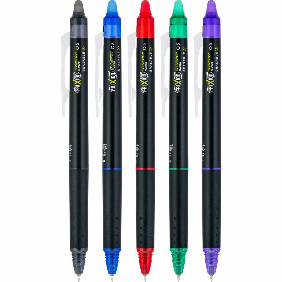 FriXion Erasable Gel Pens - Retractable - Erasable - Assorted Ink - Document, Writing - 5 / Pack. Picture 4