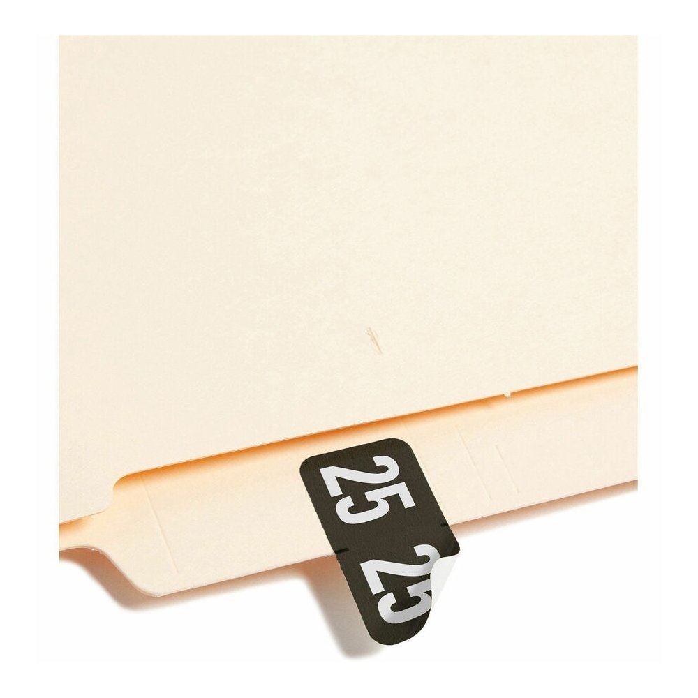 Smead ETYJ Color-Coded Year Labels - 25 - 3/4" Height x 1 1/2" Width - Black - 1 Roll. Picture 2