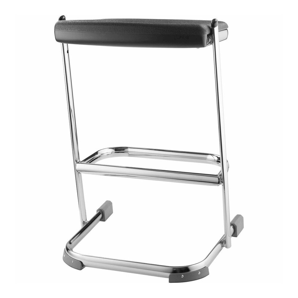National Public Seating 6600 Series Elephant Z-Stool - Black Seat Color - Polypropylene Seat Material - Chrome Frame Color - Steel Frame Material - Sled, U-Style Base - Thermoplastic Polyurethane (TPU. Picture 4