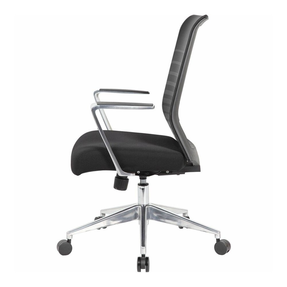 Lorell Horizontal Mesh High-Back Conference Chair - Black Seat Color - Fabric, Molded Foam Seat Material - Mesh Back Material - High Back - 1 Each. Picture 4