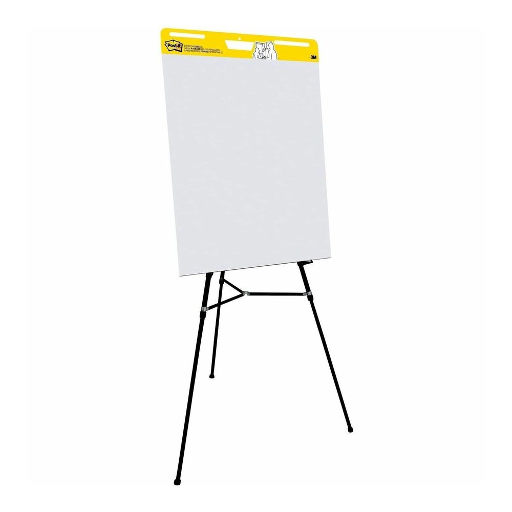 Post-it&reg; Self-Stick Easel Pads - 30 Sheets - Plain - Stapled - 18.50 lb Basis Weight - 25" x 30" Sheet Size - White Paper - Cardboard Cover - Self-adhesive, Repositionable, Resist Bleed-through, R. Picture 3