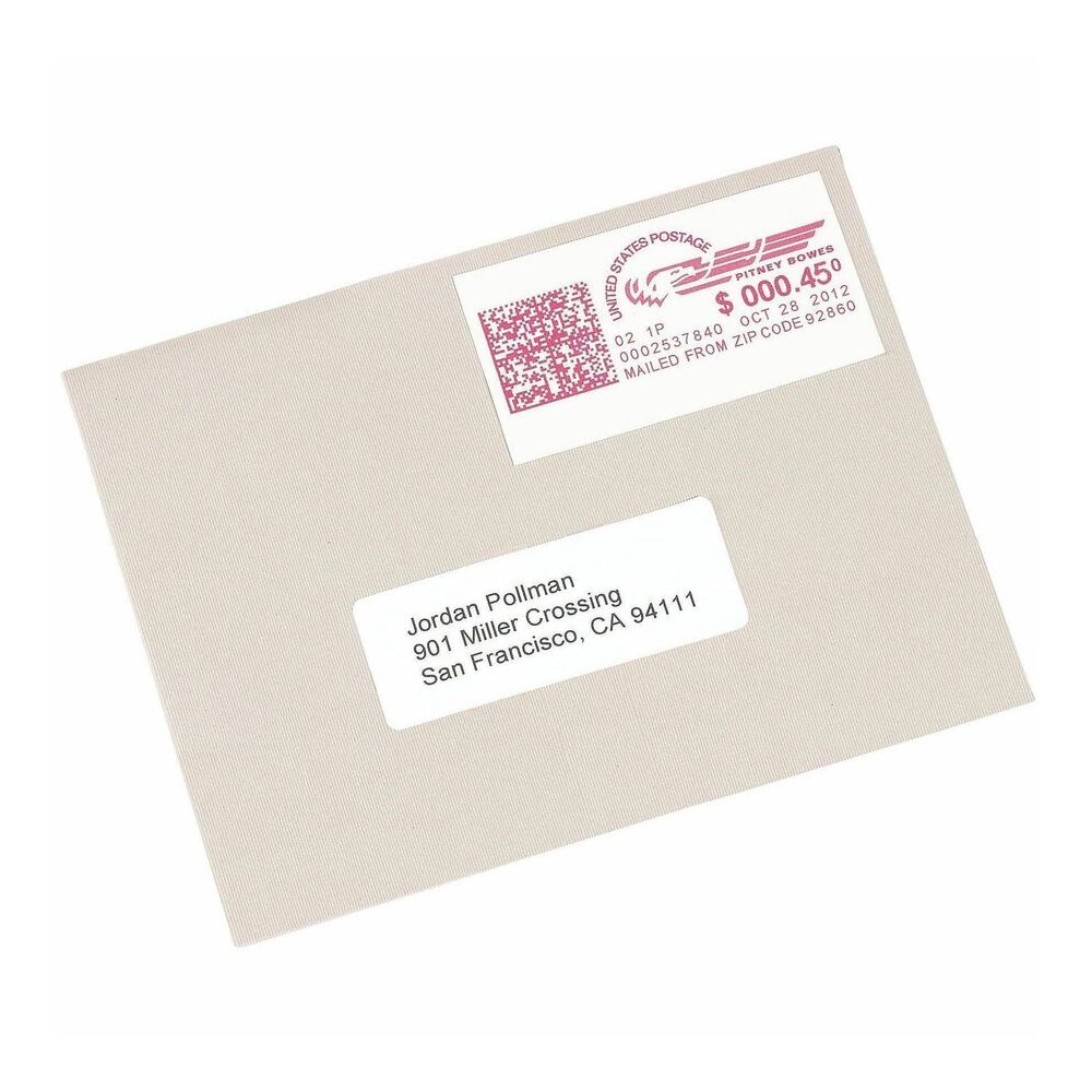 Avery&reg; Address Label - 1 1/2" Width x 2 3/4" Length - Permanent Adhesive - Rectangle - White - Paper - 4 / Sheet - 40 Total Sheets - 160 Total Label(s) - 160 / Pack. Picture 2