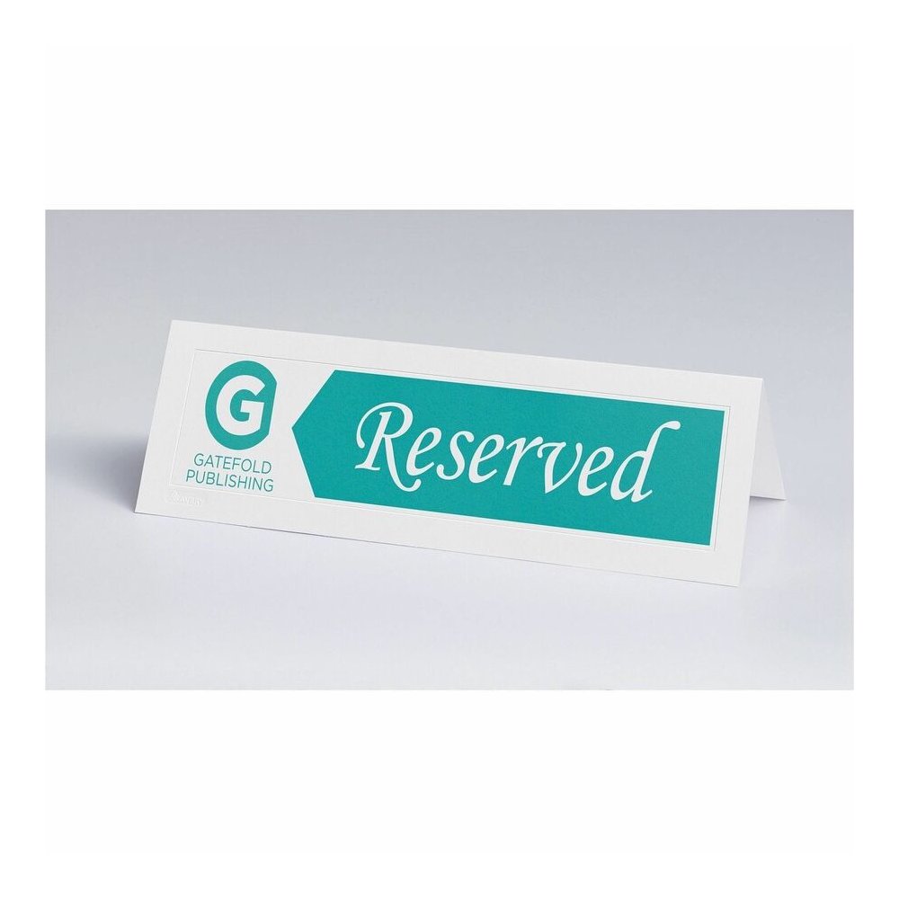 Avery&reg; Tent Cards, 3.5" x 11" , Embossed Border, 50ct (5309) - 97 Brightness - 3 1/2" x 11" - 65 lb Basis Weight - 176 g/m² Grammage - Matte - Perforated, Heavyweight, Rounded Corner, Smudge-. Picture 2