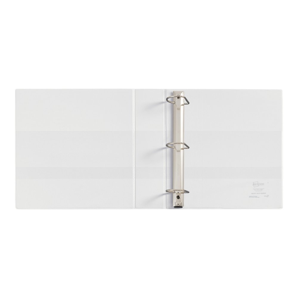 Avery&reg; Heavy-duty Nonstick View Binder - 2" Binder Capacity - Letter - 8 1/2" x 11" Sheet Size - 500 Sheet Capacity - 3 Ring - Fastener: Slant D-Ring - Pocket: 4, Internal - Poly - White - Recycle. Picture 2