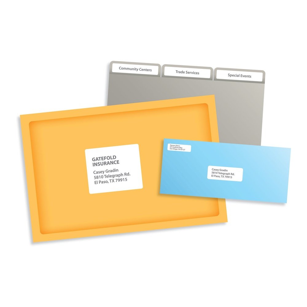 PRES-a-ply White Labels - 1" Width x 4" Length - Permanent Adhesive - Rectangle - Laser, Inkjet - White - Paper - 20 / Sheet - 100 Total Sheets - 2000 Total Label(s) - 2000 / Box. Picture 3