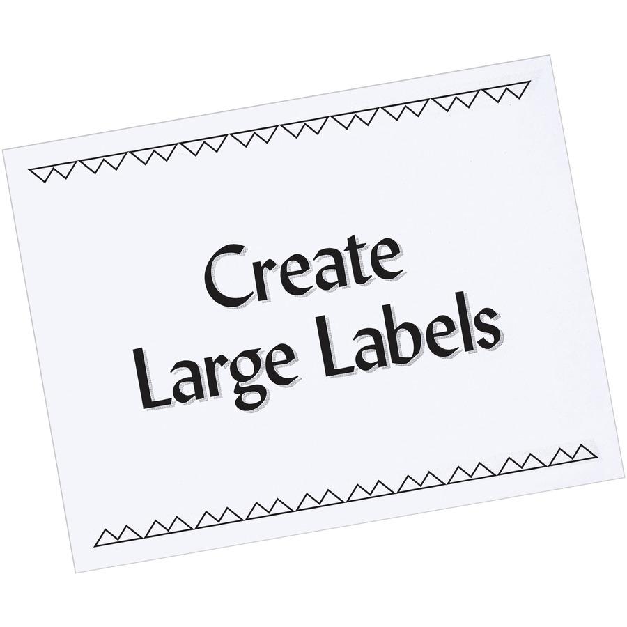 PRES-a-ply Labels - 8 1/2" Width x 11" Length - Permanent Adhesive - Rectangle - Laser, Inkjet - White - 1 Box. Picture 4