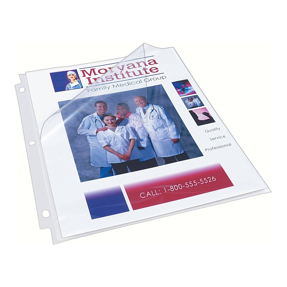 Avery&reg; Quick-Load Sheet Protectors - For Letter 8 1/2" x 11" Sheet - Clear - Polypropylene - 50 / Box. Picture 4