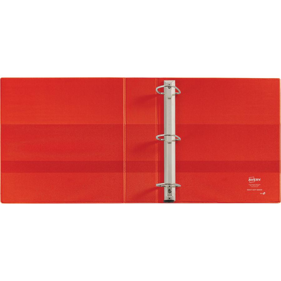 Avery&reg; Heavy-duty Binder - One-Touch Rings - DuraHinge - 2" Binder Capacity - Letter - 8 1/2" x 11" Sheet Size - 540 Sheet Capacity - Ring Fastener(s) - 4 Pocket(s) - Polypropylene - Recycled - Po. Picture 6