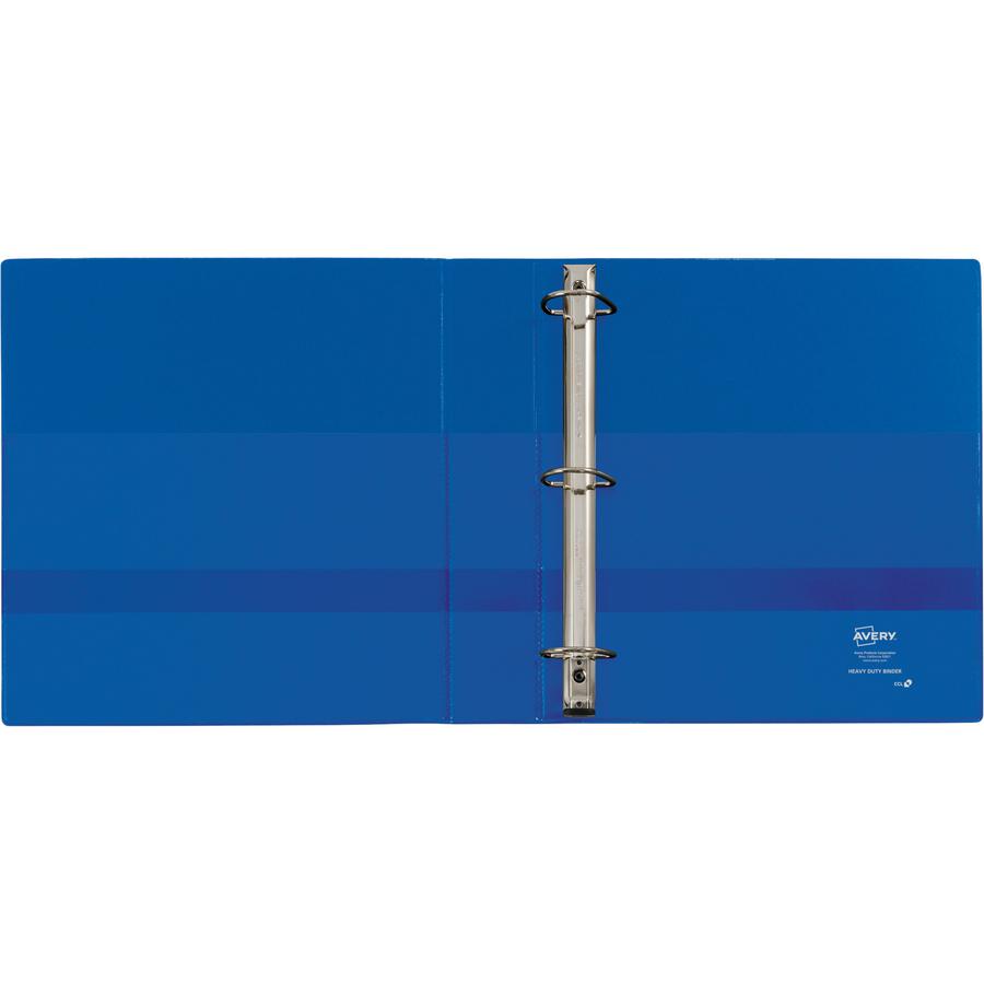 Avery&reg; Heavy-duty Binder - One-Touch Rings - DuraHinge - 1 1/2" Binder Capacity - Letter - 8 1/2" x 11" Sheet Size - 400 Sheet Capacity - Ring Fastener(s) - 4 Pocket(s) - Polypropylene - Recycled . Picture 3