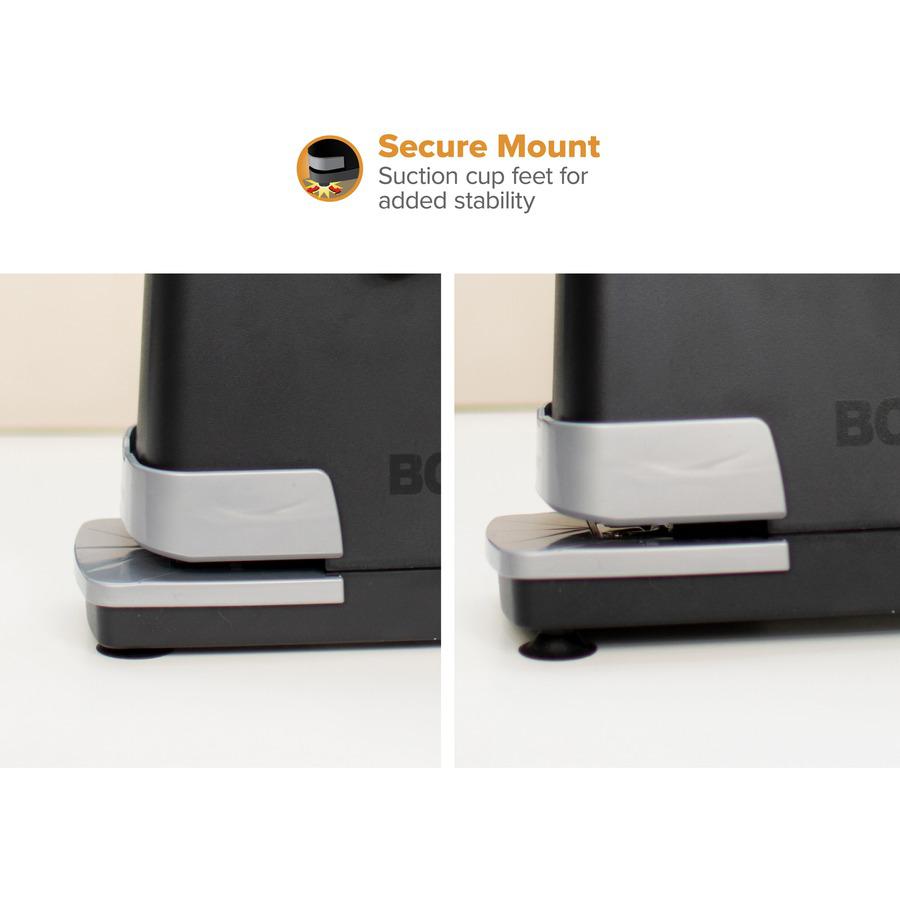 Bostitch Impulse 25 Electric Stapler - 25 Sheets Capacity - 210 Staple Capacity - Full Strip - 1/4" Staple Size - 1 Each - Black. Picture 9
