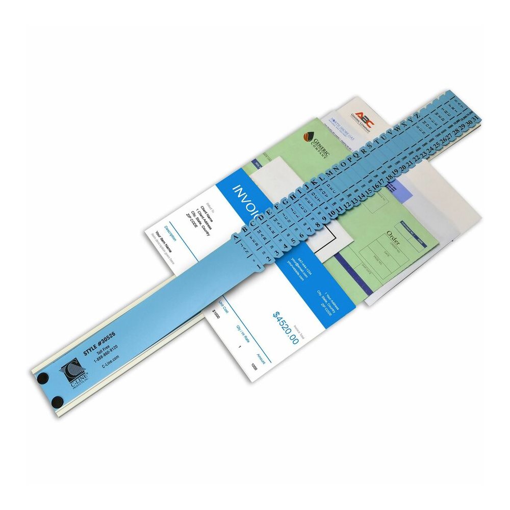 C-Line All-Purpose Sorter - Compartment Size : 9.50" - 2.50" Width x 23.50" Depth - Desktop - Durable - Blue - Plastic - 1 Each. Picture 2