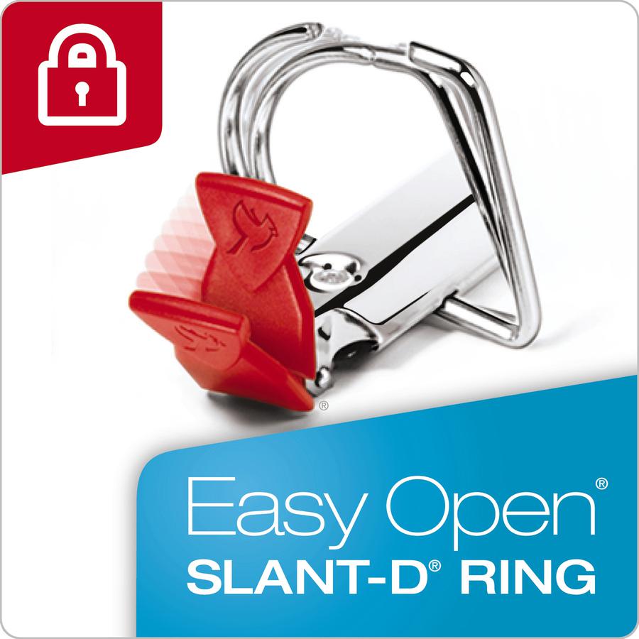 Cardinal EasyOpen Clearvue Slant D-Ring Binders - 2" Binder Capacity - Letter - 8 1/2" x 11" Sheet Size - 525 Sheet Capacity - 2 1/2" Spine Width - 3 x D-Ring Fastener(s) - 2 Inside Front & Back Pocke. Picture 4