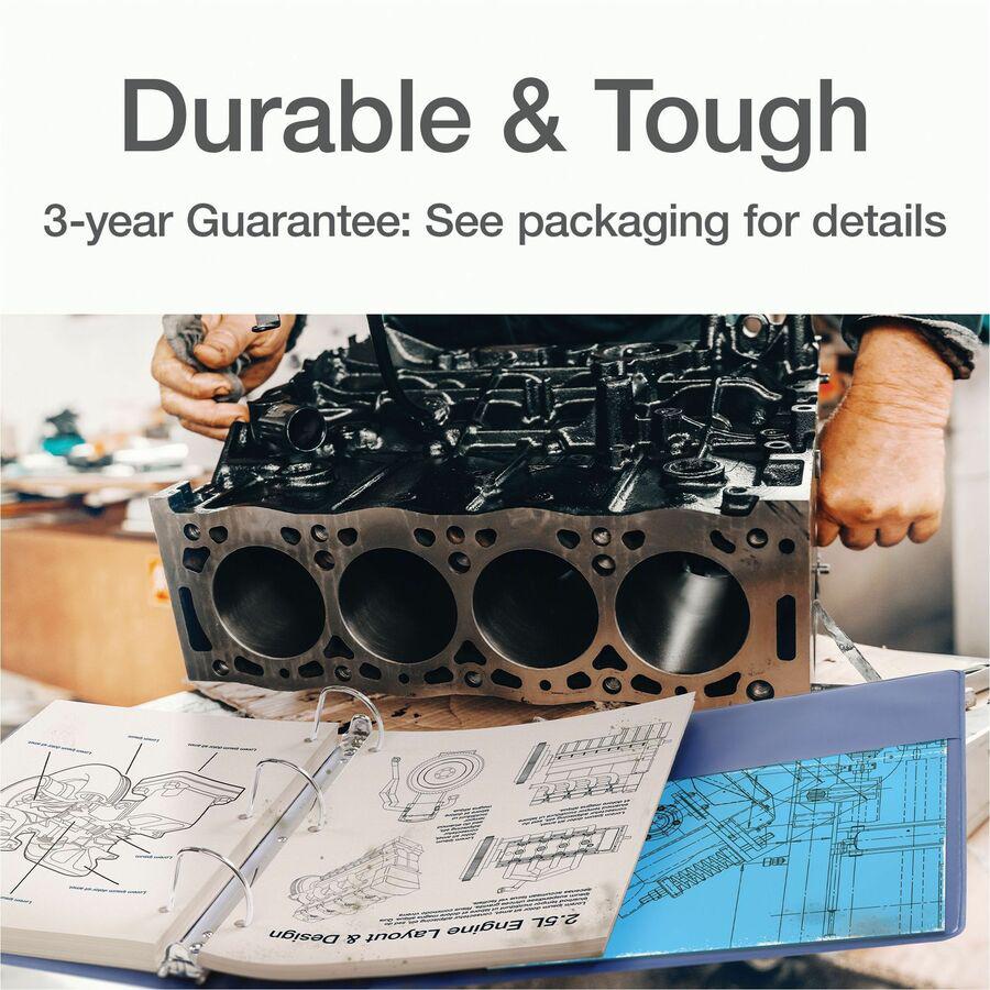 Cardinal Xtralife ClearVue Locking Slant-D Binders - 2" Binder Capacity - Letter - 8 1/2" x 11" Sheet Size - 540 Sheet Capacity - 2 1/2" Spine Width - 3 x D-Ring Fastener(s) - 2 Inside Front & Back Po. Picture 6