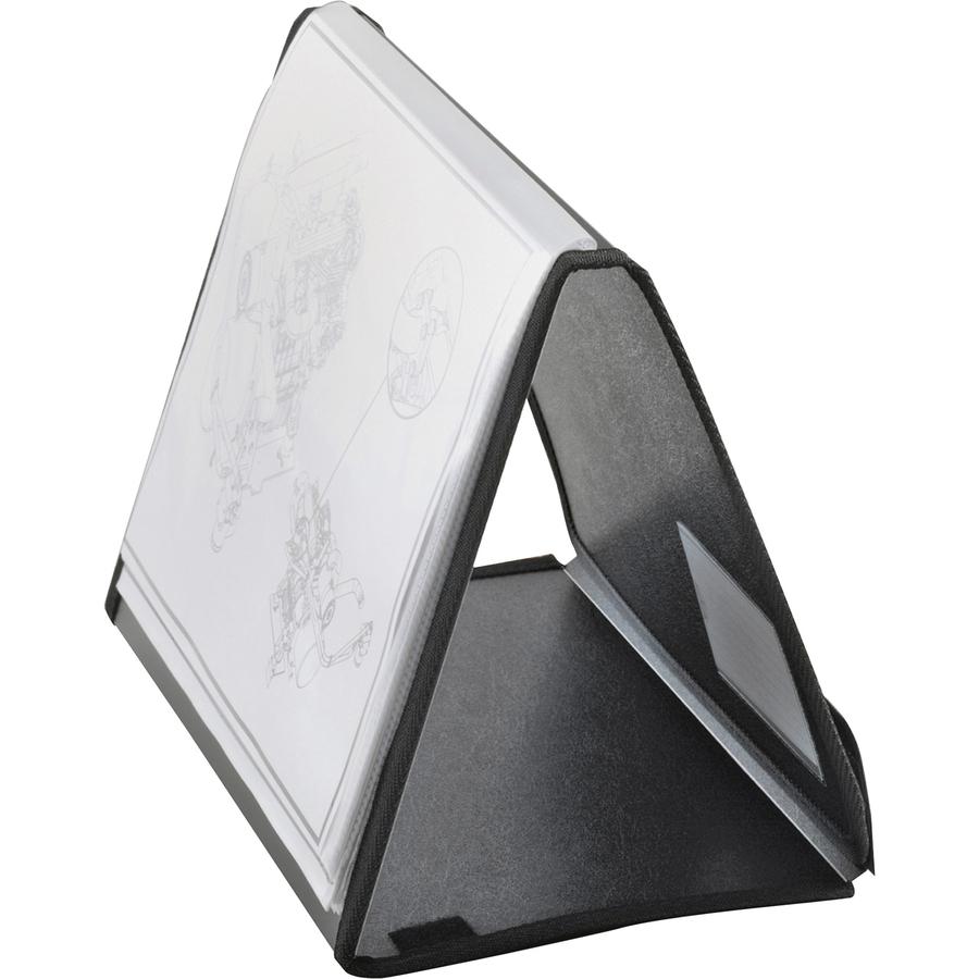 Cardinal Easel Showfile Presentation Book - Letter - 8 1/2" x 11" Sheet Size - 40 Sheet Capacity - 20 Front, Internal Pocket(s) - Poly - Black - 13.44 oz - Lightweight, Hook & Loop Closure, Acid-free . Picture 6