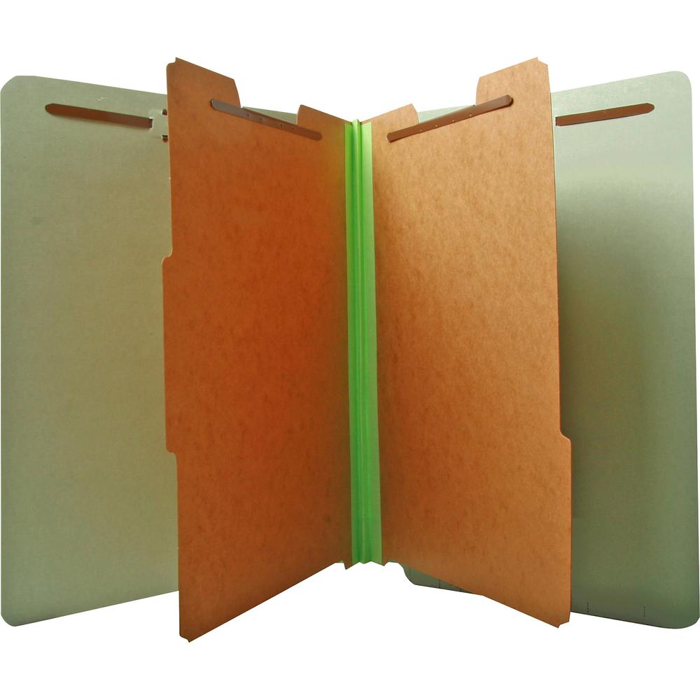 Pendaflex Letter Recycled Classification Folder - 8 1/2" x 11" - 2" Expansion - 6 Fastener(s) - 2" Fastener Capacity for Folder, 1" Fastener Capacity for Divider - 2 Divider(s) - Pressboard, Tyvek - L. Picture 2