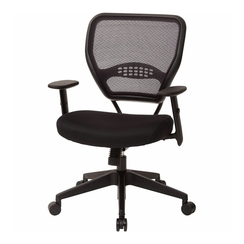 Office Star Professional Air Grid Back Managers Chair - Black Seat Color - Mesh Seat Material - Mesh Back Material - Black Frame Color - 5-star Base - 1 Each. Picture 4