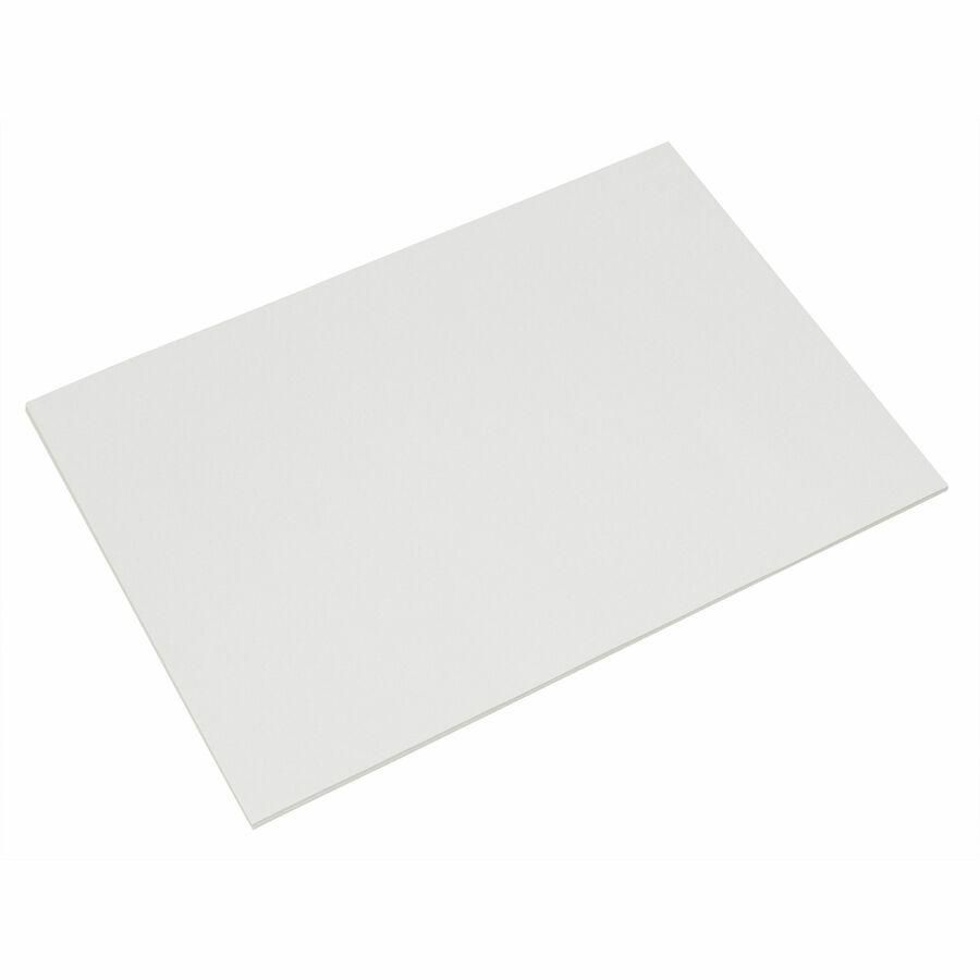Pacon Gloss Coat Fingerpaint Paper - Plain - 22" x 16" - White Paper - Non Absorbant, Resist Bleed-through - Recycled - 100 / Pack. Picture 5
