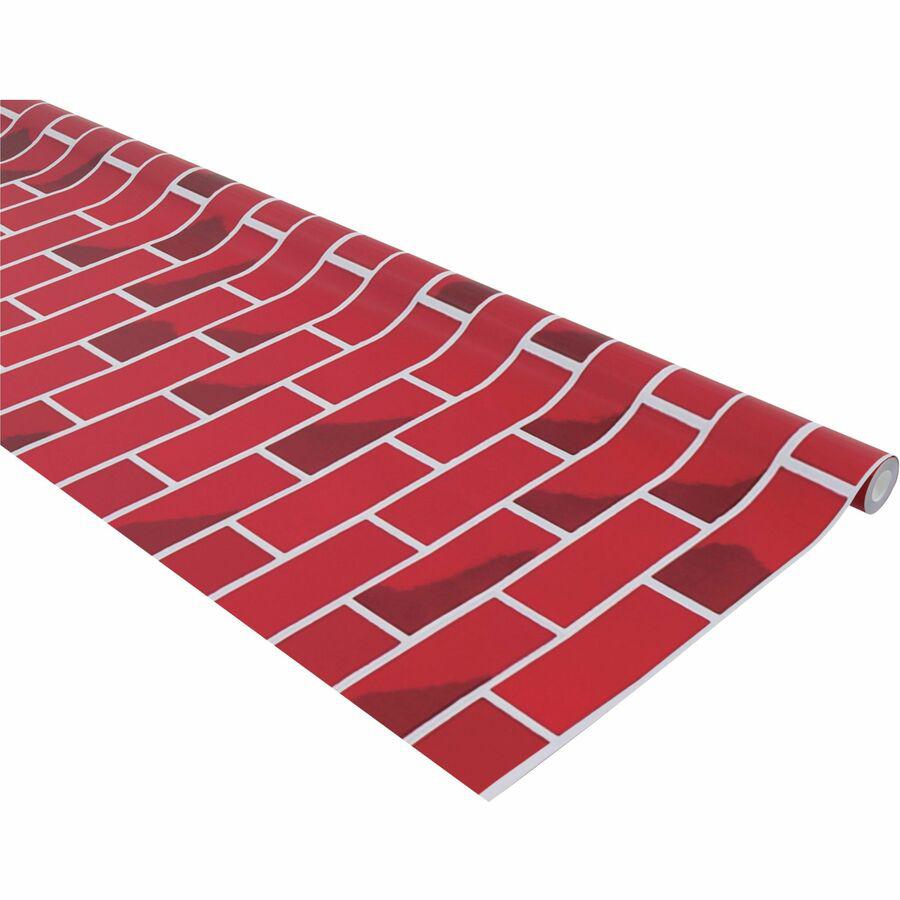 Fadeless Bulletin Board Art Paper - Bulletin Board - 6"Height x 48"Width x 50 ftLength - 1 / Roll - Red. Picture 3