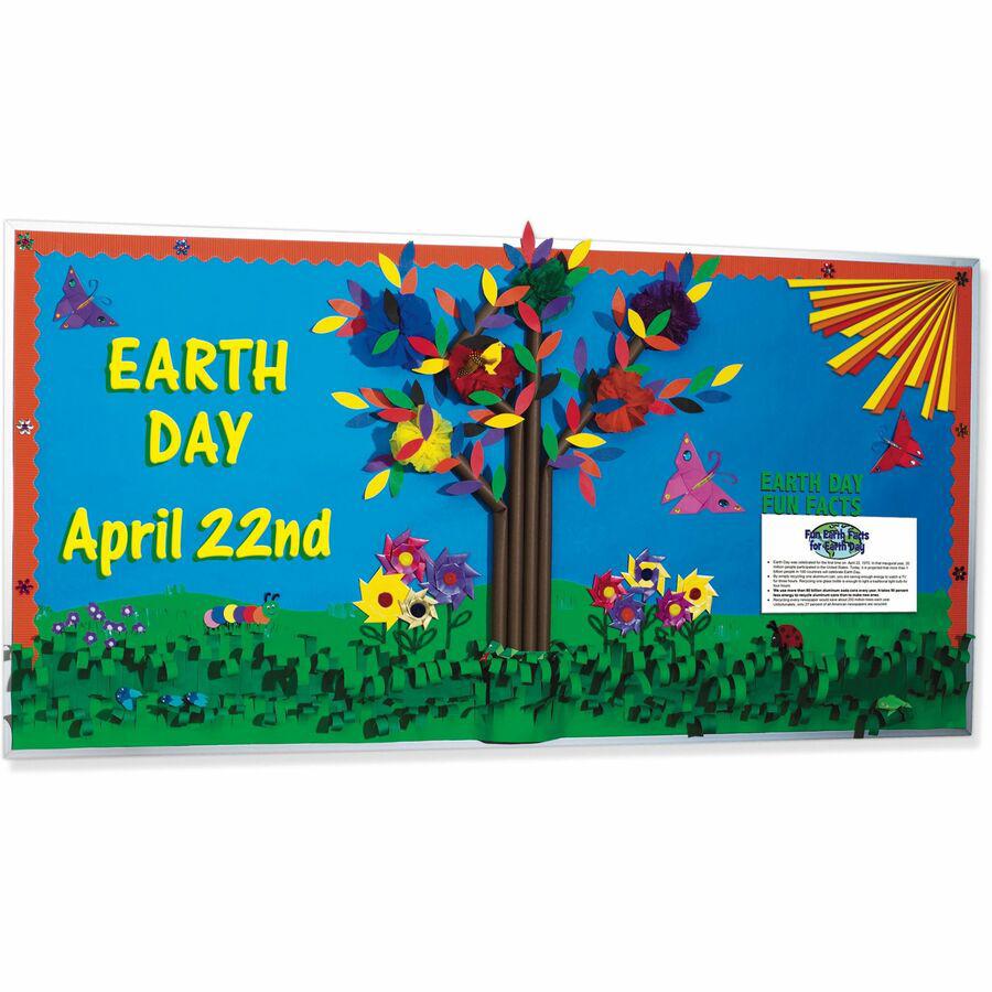Fadeless Bulletin Board Art Paper - ClassRoom Project, Home Project, Office Project - 48"Width x 50 ftLength - 50 lb Basis Weight - 1 / Roll - Dark Green - Sulphite. Picture 3