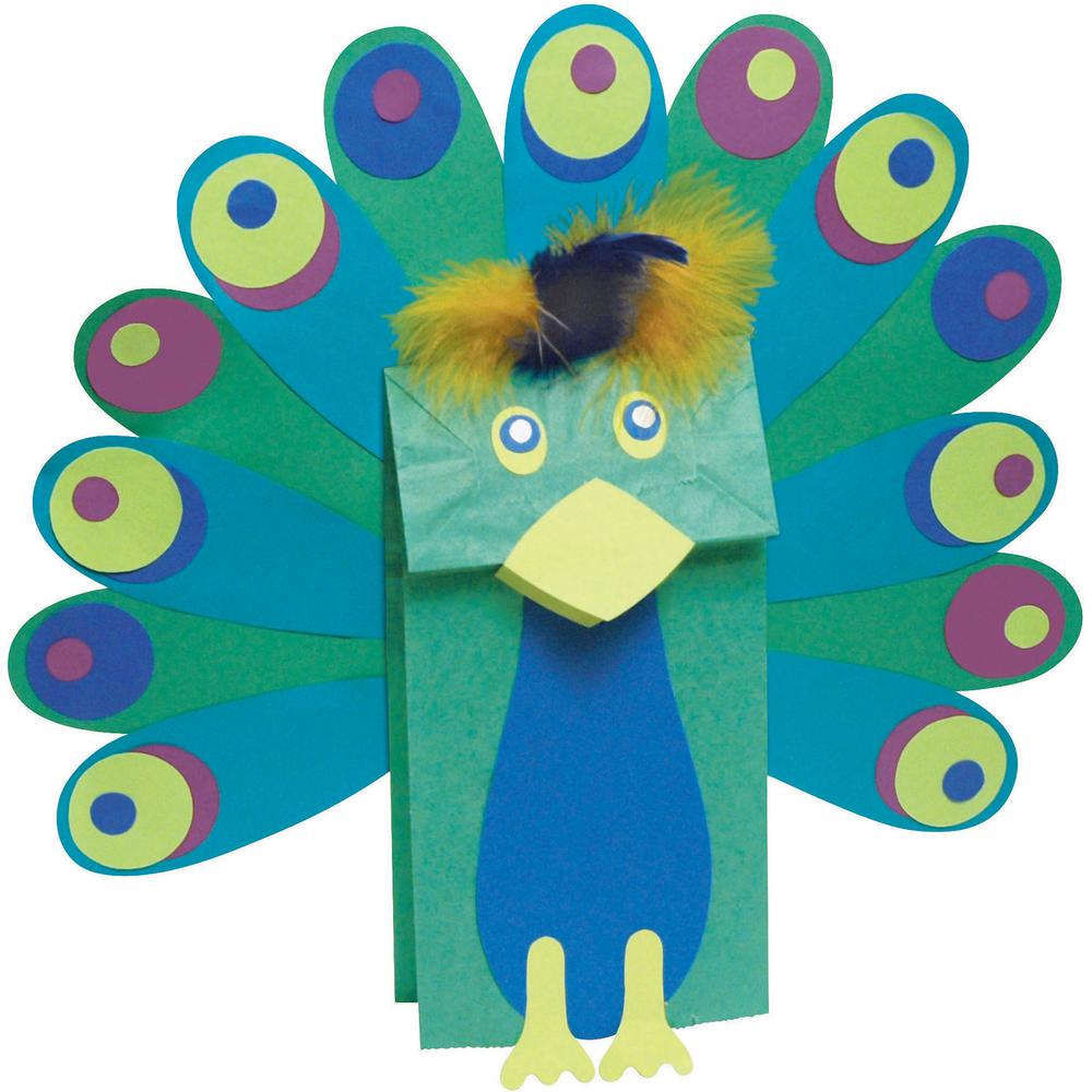 Creativity Street Kraft Bag - Art Project, Craft Project, Bag, Hat - 11"Height x 6"Width - 28 / Pack - Assorted - Kraft. Picture 5