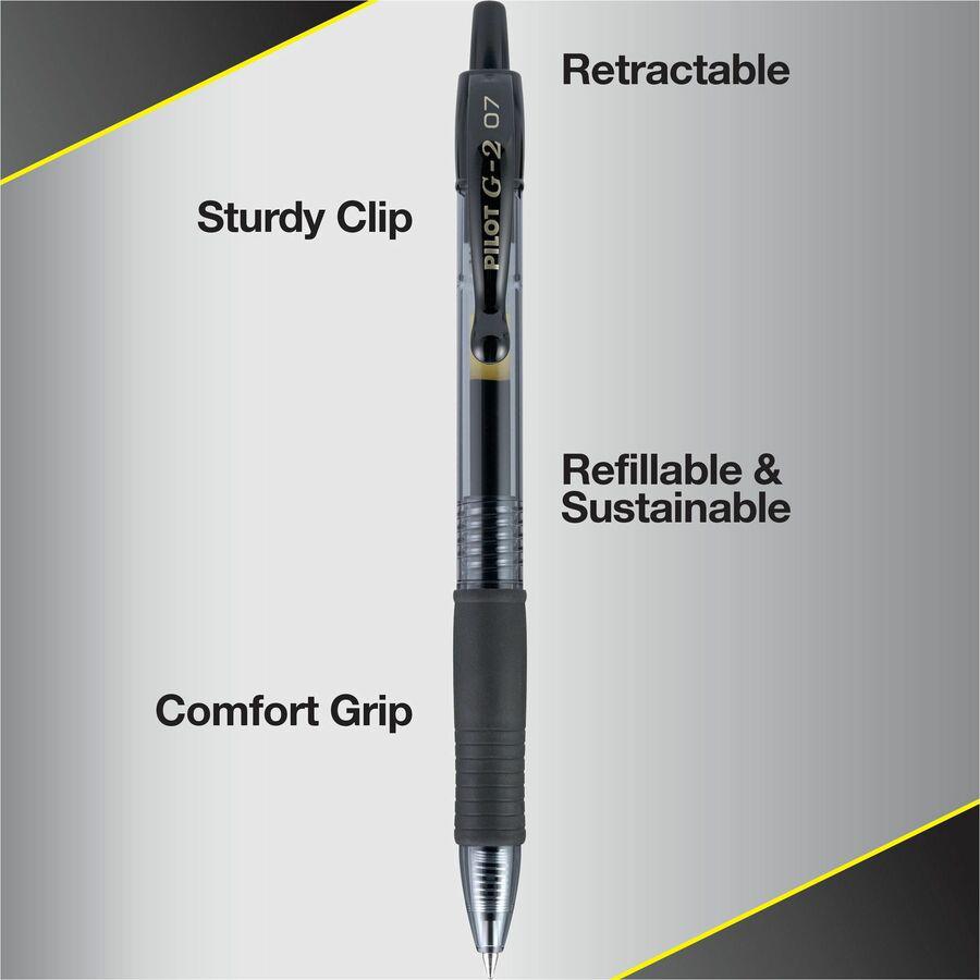 G2 Premium Gel Ink Retractable Pen - Refillable - Retractable - Black Ink - Gel-based - Clear Barrel - 1 Dozen. Picture 4