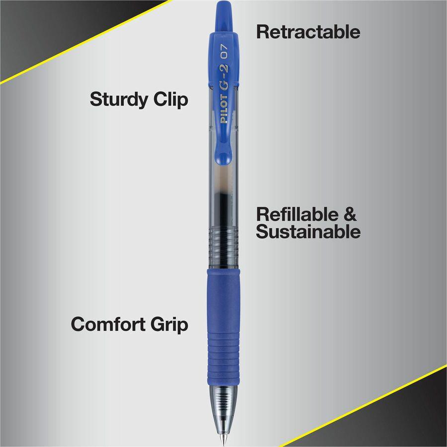 G2 Premium Gel Ink Retractable Pens - Refillable - Retractable - Blue Ink - Gel-based - Clear Barrel - 1 Dozen. Picture 4
