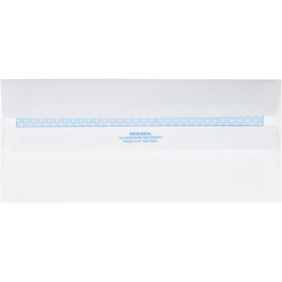 Quality Park No. 10 Single Window Security Tinted Business Envelopes with a Self-Seal Closure - Single Window - #10 - 4 1/8" Width x 9 1/2" Length - 24 lb - Self-sealing - White - Wove - 500 / Box. Picture 7