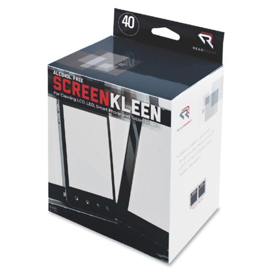 Read Right Alcohol-free LCD ScreenKleen Wipes - For PDA, Notebook, Display Screen - Alcohol-free - 80 / Box. Picture 5