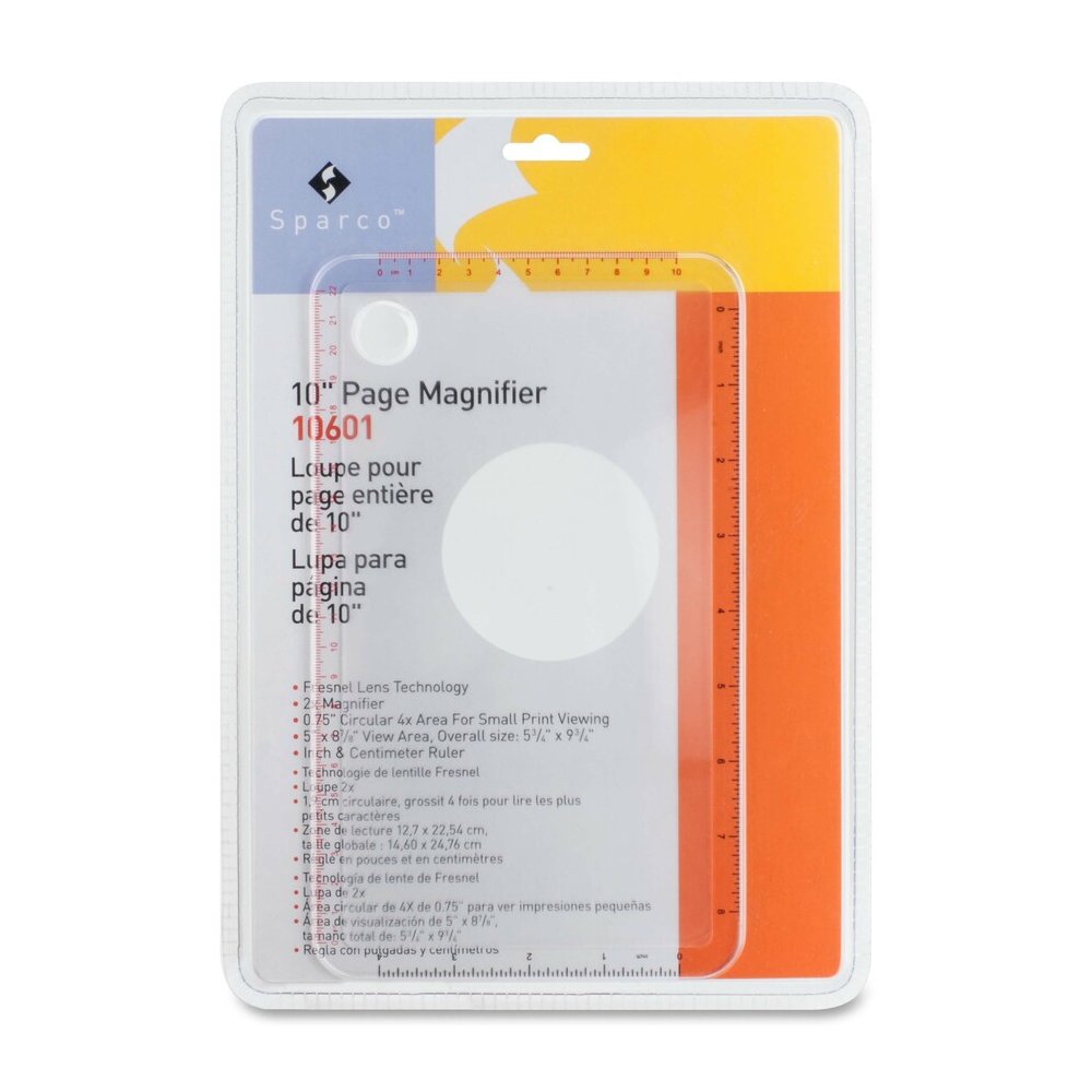 Sparco Handheld Magnifier - Magnifying Area 5" Width x 8.88" Length - Overall Size 9.8" Height x 5.8" Width - Acrylic Lens. Picture 2